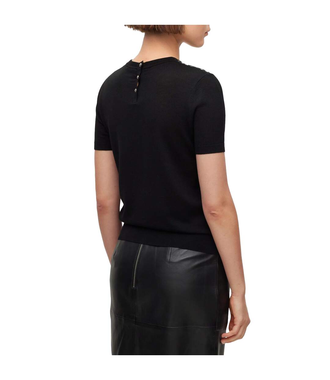 Womens/ladies Fordana Sweater Top Black Boss-2