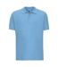 Mens ultimate cotton pique polo shirt sky blue Russell