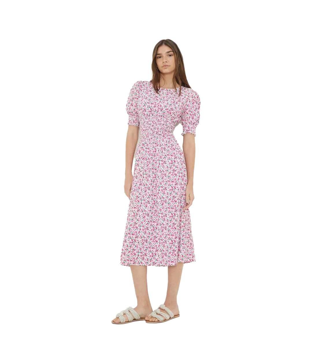 Robe mi-longue femme rose Dorothy Perkins-1