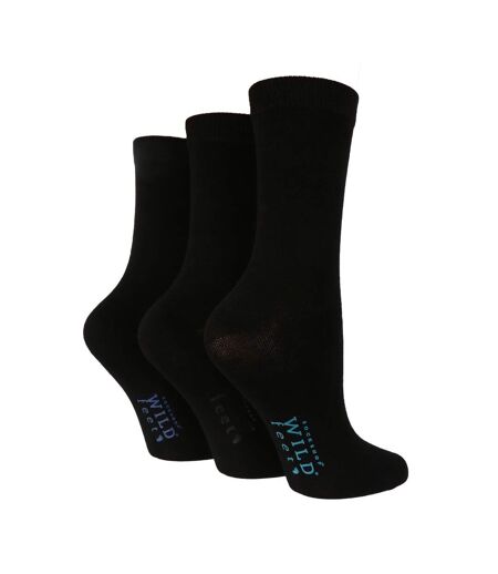 3 Pack Ladies Plain Coloured Bamboo Socks for Summer