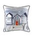 Nautical beach hut cushion cover 43cm x 43cm blue/grey/black Evans Lichfield