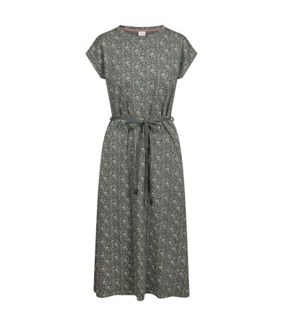 Womens/ladies Portia Flower Casual Dress Green Willow Trespass