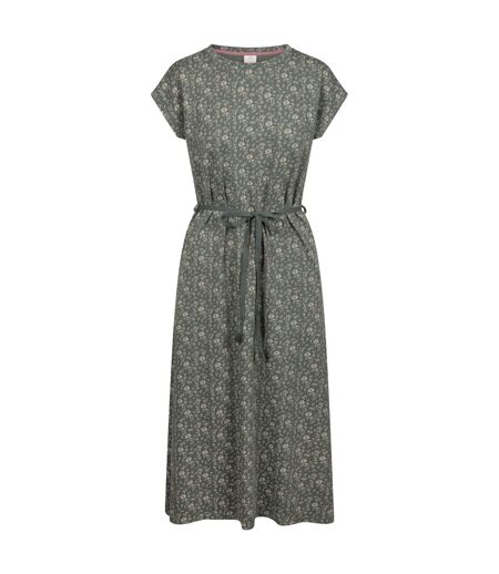 Womens/ladies Portia Flower Casual Dress Green Willow Trespass