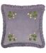 Hettie velvet embroidered cushion cover 45cm x 45cm lilac Furn-1