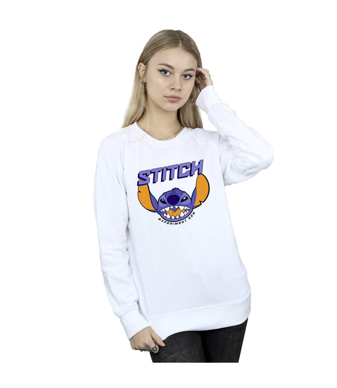 Disney Sweatshirt violet Lilo And Stitch Femme/Ladies (Blanc) - UTBI22587-1