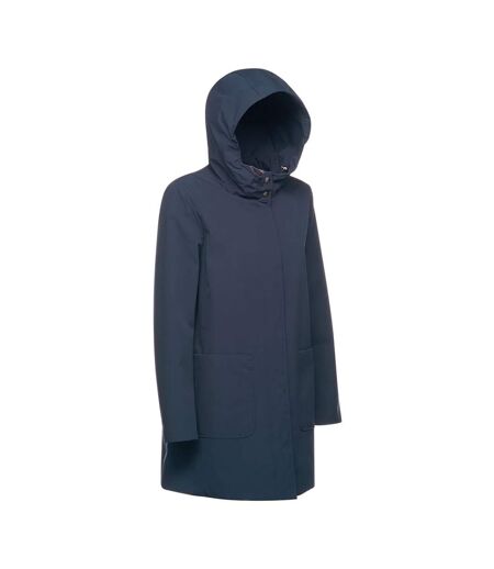 Parka Motif/style Long Floretia Femme Bleu Foncé Geox