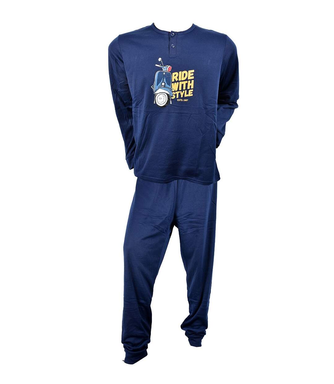 Pyjama Homme Long SWEET SECRET C2690 SCOOTER MARINE-1