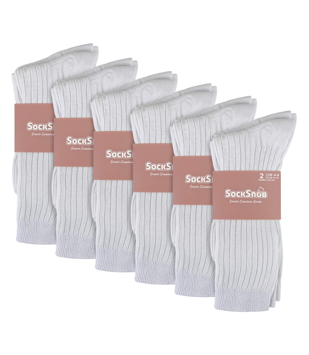 Sock Snob - Paquet de 12 chaussettes douces 100 % coton pour dames-2