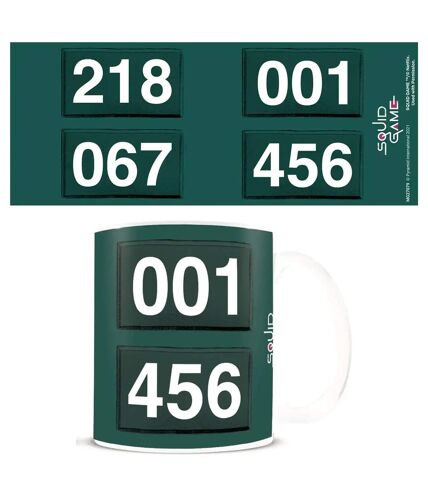 Squid Game Numbers Ceramic Mug (Green/White) (One Size) - UTSG21127