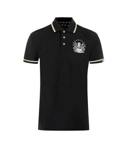Unisex Adult Aldis Tipped Polo Shirt Black Aquascutum