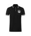 Unisex Adult Aldis Tipped Polo Shirt Black Aquascutum-1