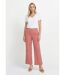 Pantalon large coton, broderie anglaise-3