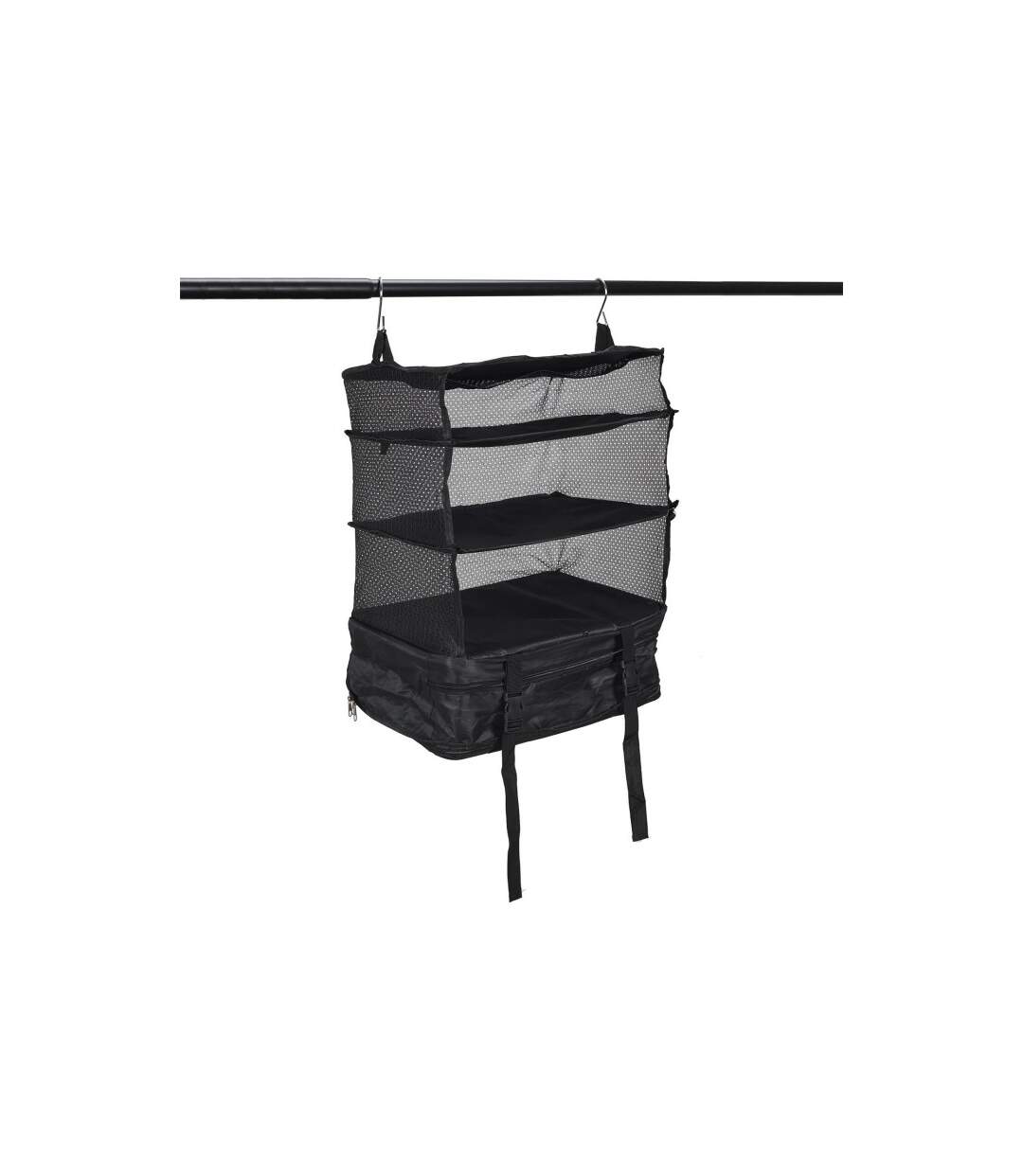 Penderie de Voyage Filet Pliable 57cm Noir-1