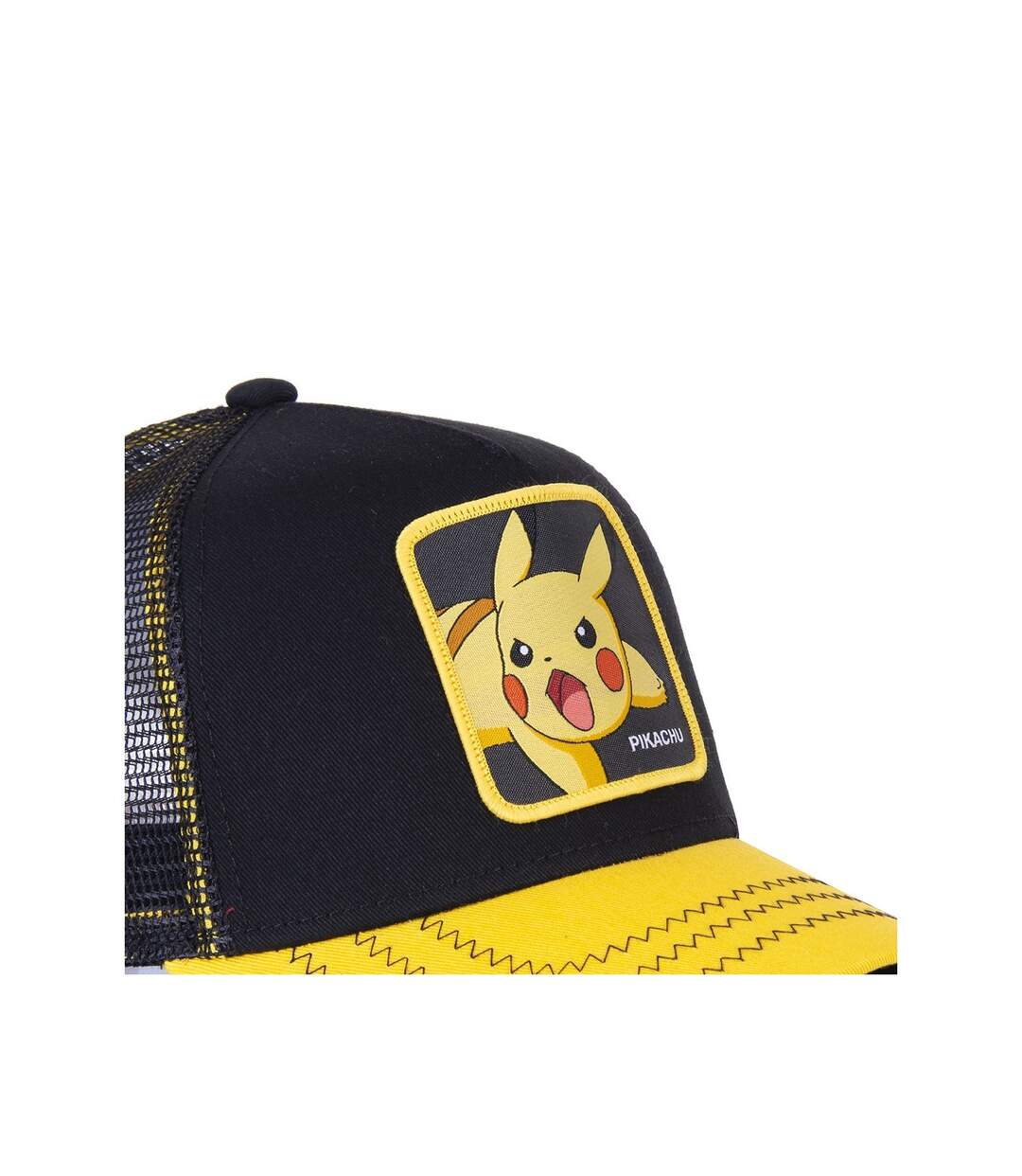 Casquette Capslab trucker Pokemon Pikachu Noir Visière Jaune Capslab-3