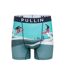 PULL IN Boxer Long Homme Microfibre POETES Bleu Blanc