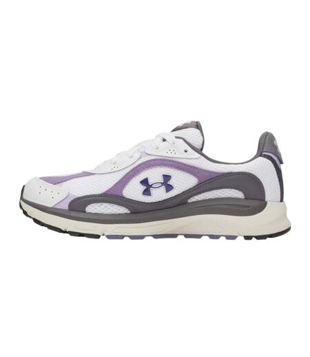 Womens/ladies Performance Tech Trainers White Purple Under Armour