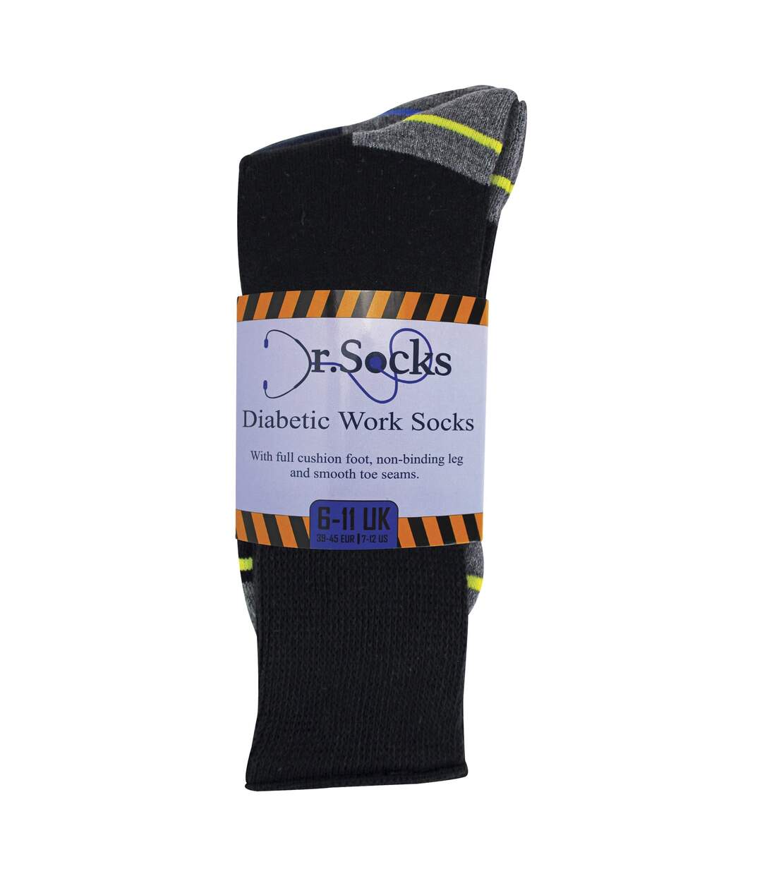Multipack Mens Diabetic Work Socks | Non Elastic Breathable Diabetic Socks-2