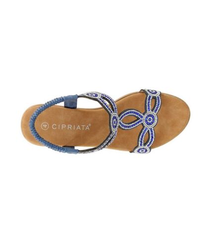 Cipriata Womens/Ladies Ora Jewelled Sandals (Blue) - UTDF2416