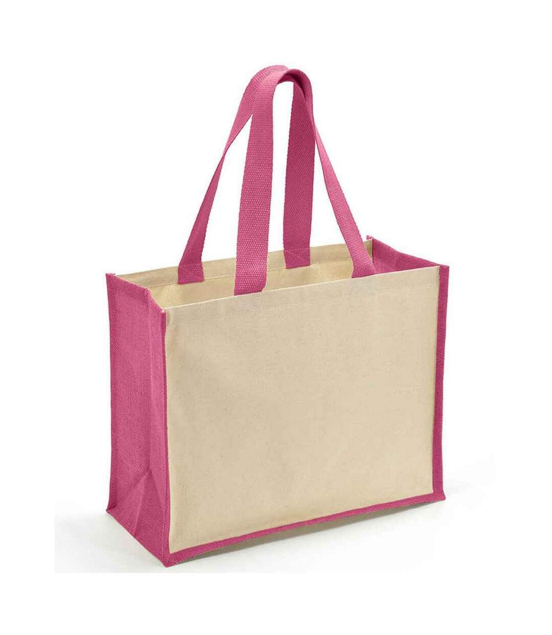 Sac de courses taille unique beige pâle / fuchsia Brand Lab-1