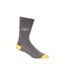 Pack of 5  Mens posical logo crew socks  grey/multicoloured Crosshatch