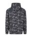 Mens camouflage hoodie black camo Awdis