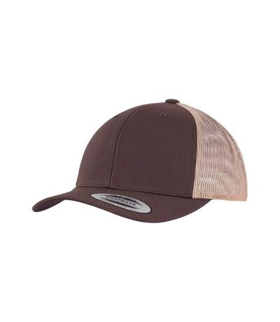 Casquette trucker retro adulte marron / kaki Flexfit