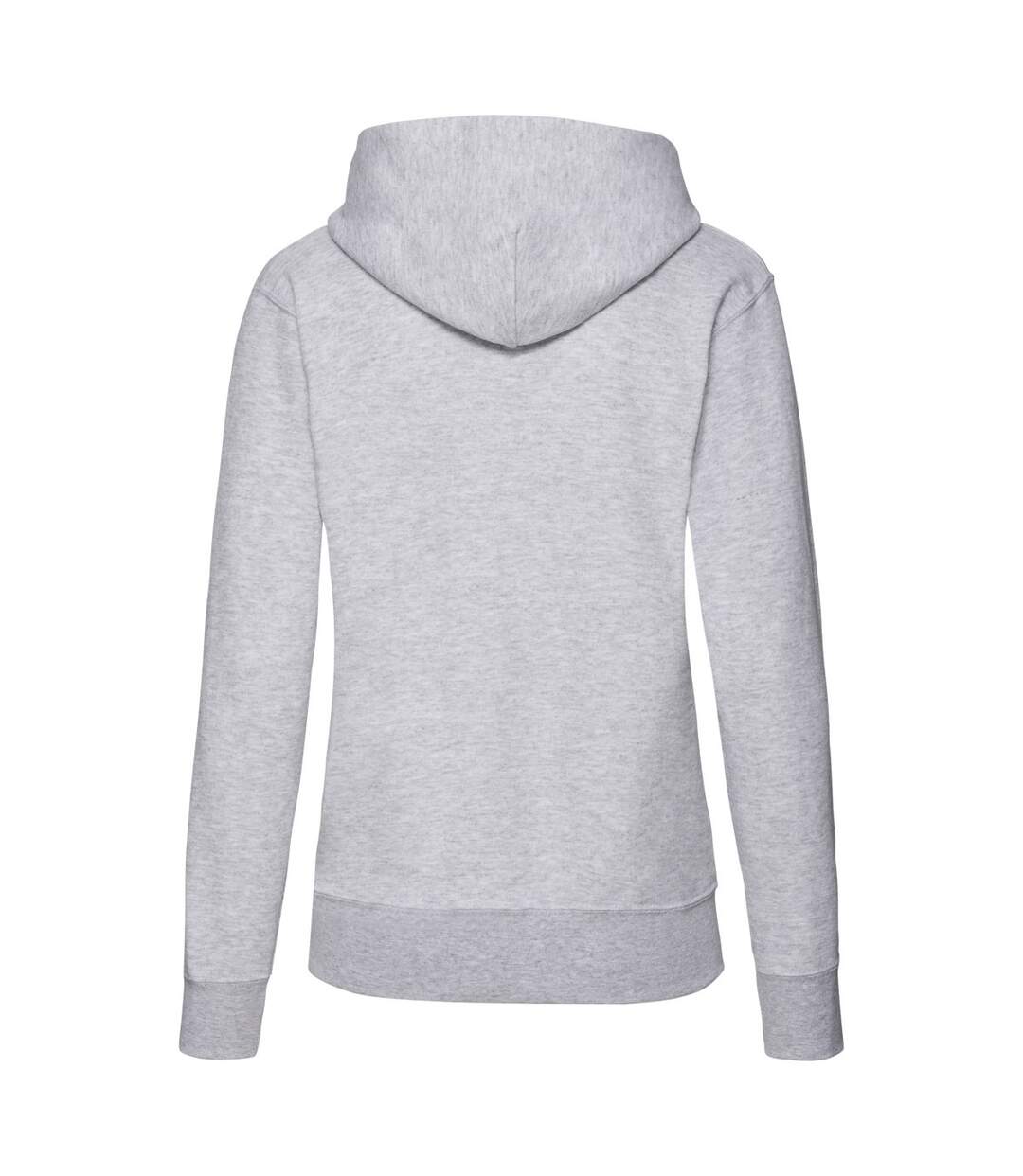 Womens/ladies Classic Plain Hoodie Heather Grey Fruit Of The Loom-2