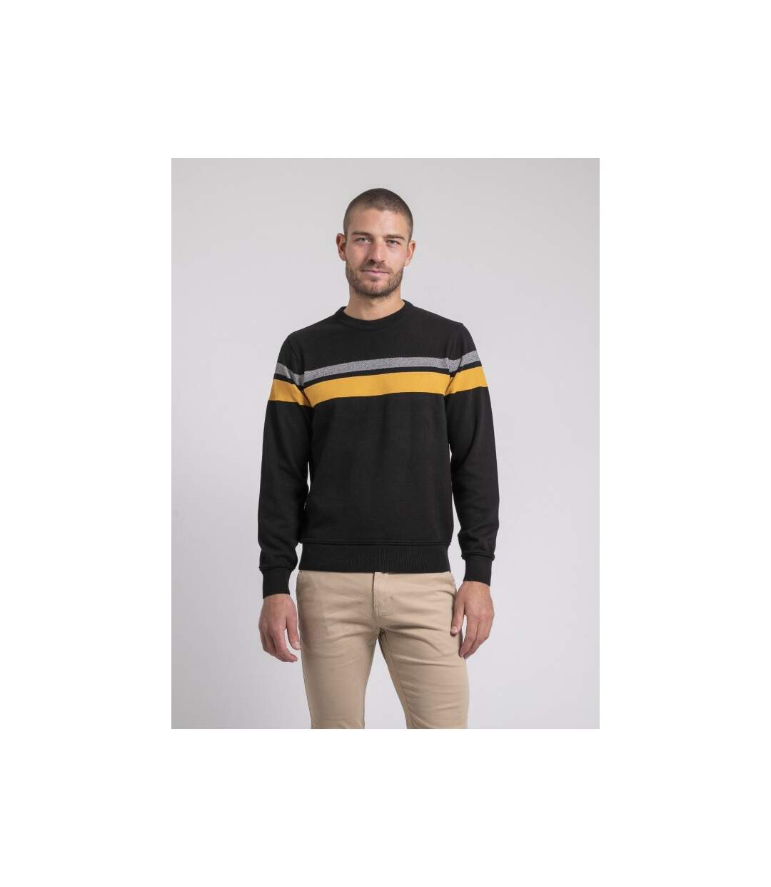 Pull col rond pur coton LORIMAKO-1