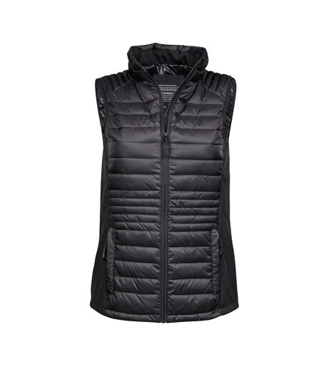Womens/ladies Crossover Gilet Black Tee Jays