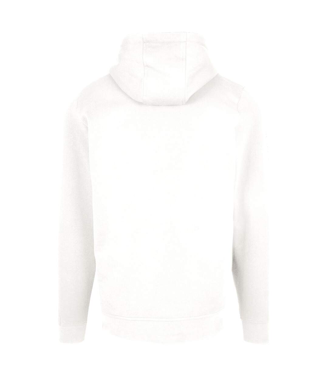 Mens plain full zip hoodie white Build Your Brand-2