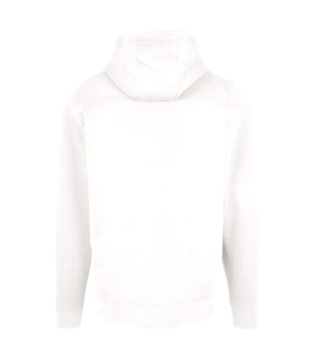 Mens plain full zip hoodie white Build Your Brand