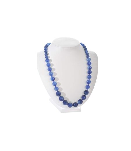 Collier Design Agate 18cm Bleu