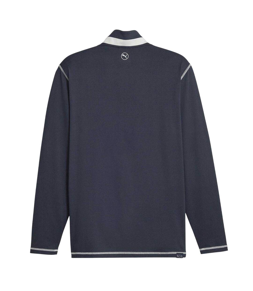 Mens Quarter Zip Jumper Navy Ash Grey Puma-3