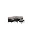 Salon d'Angle de Jardin Knock 145cm Noir & Gris-2