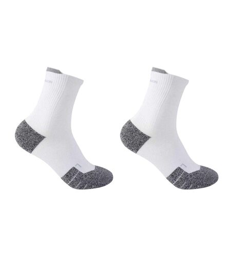 Womens/ladies Running Crew Socks White Grey Karrimor