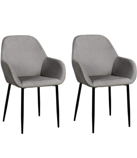 2 Fauteuils de table design velours Giulia