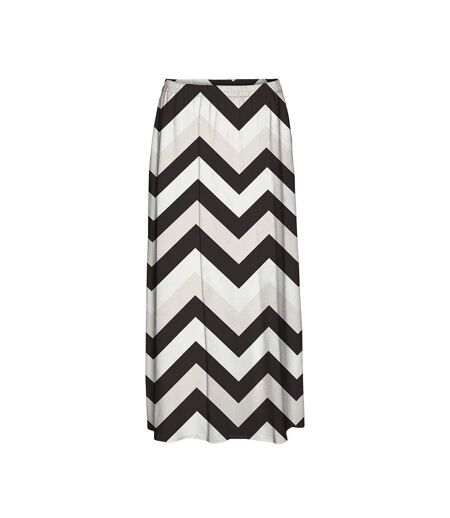 Jupe longue noir/blanc/beige femme vero moda joy maxi