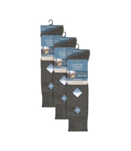 3 Pack Fisherman Socks | Long Wool Boot Socks for Men | Knee High Angling Socks