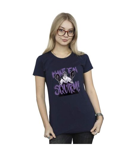Disney T-shirt en coton violet Villains Ursula Femmes/Dames (Bleu marine) - UTBI44585