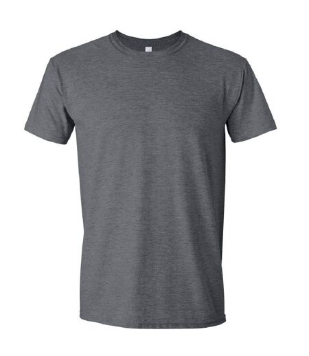 T-shirt Manches Courtes Homme Gris Foncé Chiné Gildan