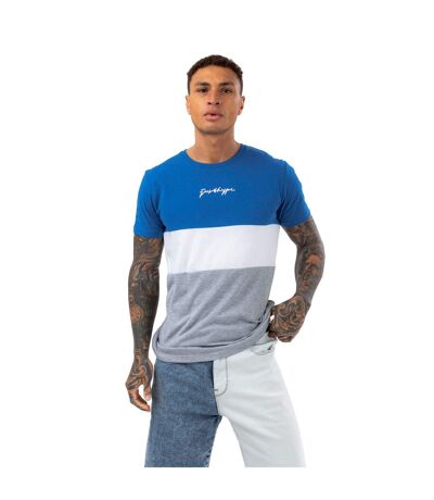 Hype Mens Enderby Scribble T-Shirt (Bleu/Blanc/Gris Marl) - UTHY7462
