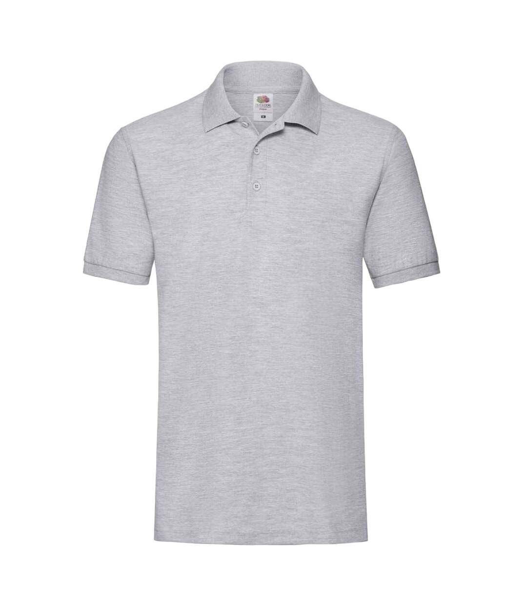 Polo premium homme gris clair chiné Fruit of the Loom-1