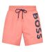Mens Octopus Bold Logo Swim Shorts Bright Pink Boss-2