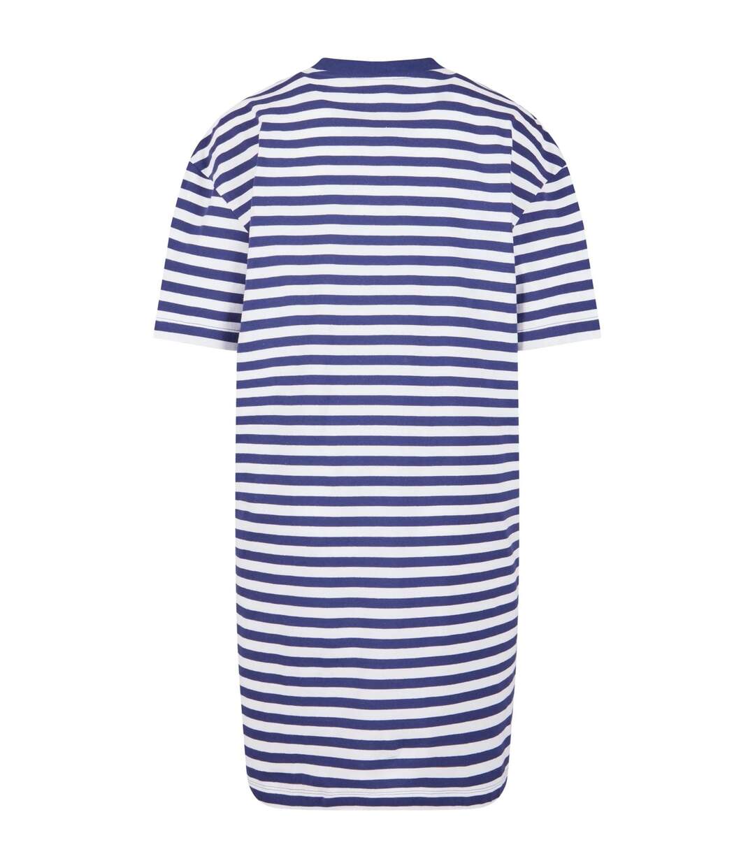 Womens/ladies Striped Oversized T-shirt Dress White Dark Blue Urban Classics-2