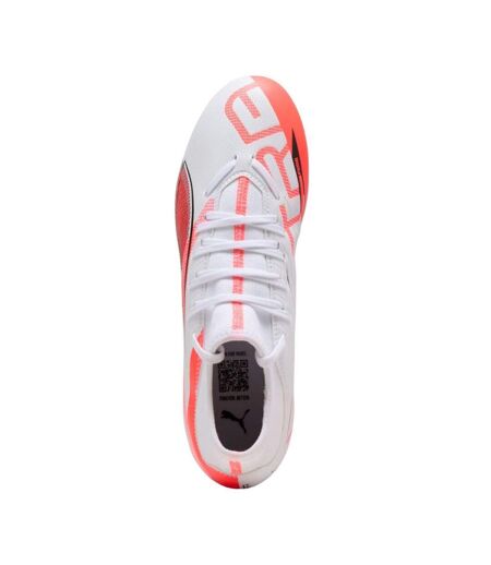 Chaussures De Foot Pour Terrain Ferme Ultra Play Homme Blanc Rouge Puma