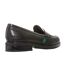 Womens/ladies Lach Leather Loafers Black Kickers-2