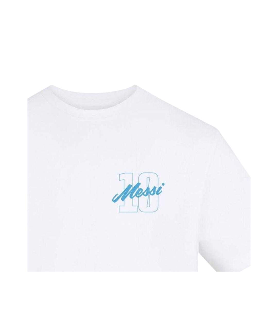 Mens Messi Fan T-shirt White AWD-3