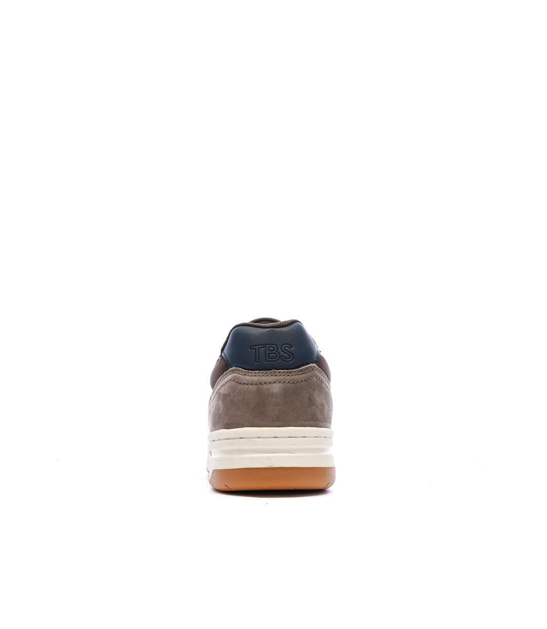 Baskets marron/camel homme tbs almerio-3