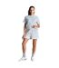 Womens/ladies T-shirt Light Grey Marl Off White Miss Kick-4