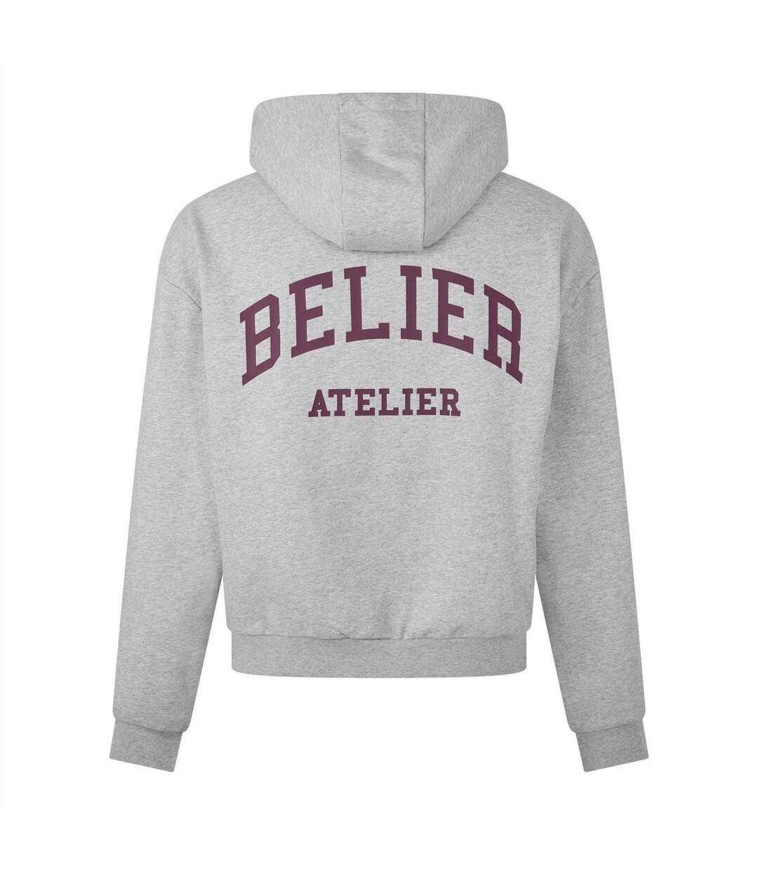 Mens Campus Logo Hoodie Grey Marl Belier-2
